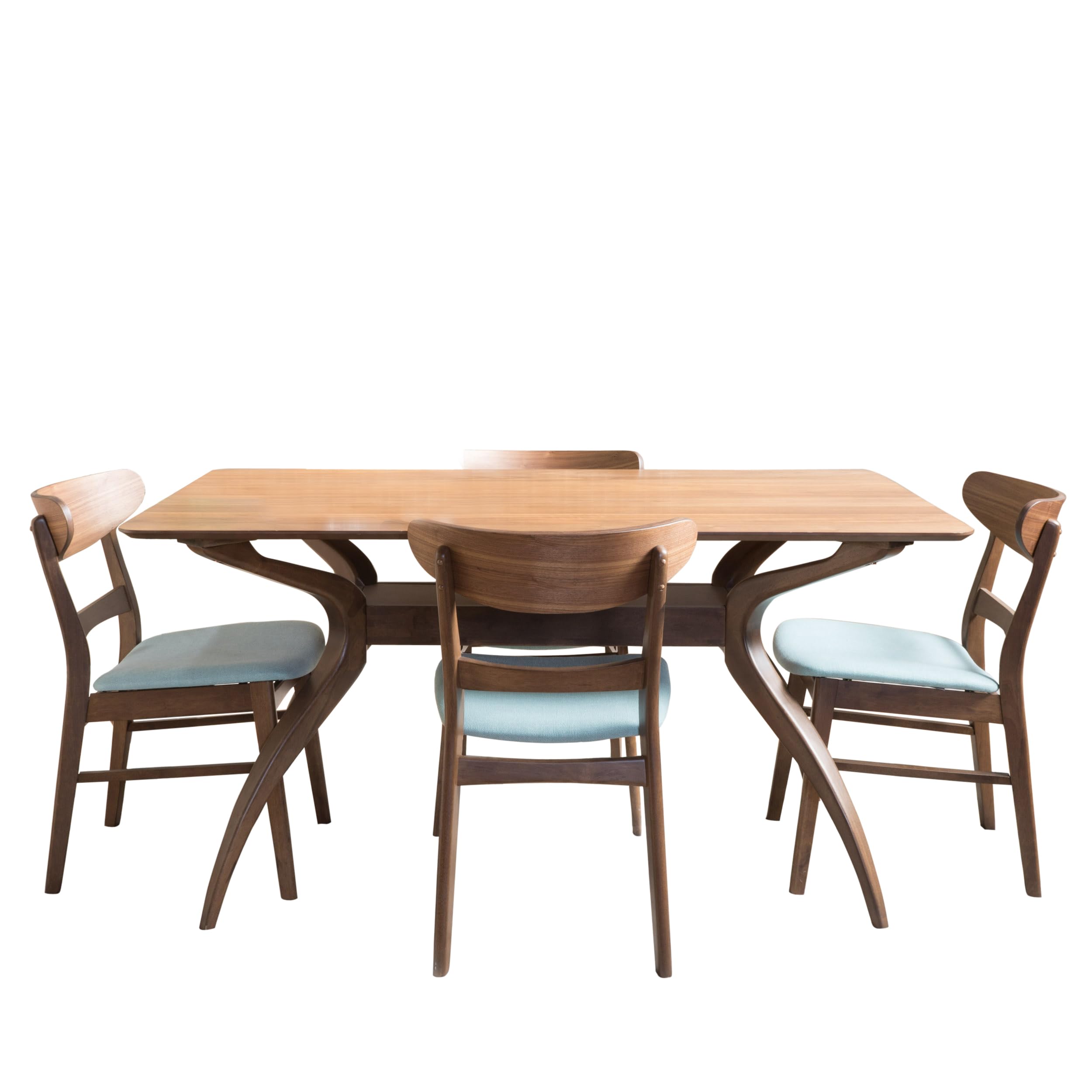 Christopher Knight Home Idalia Curved Leg Rectangular Dining Set