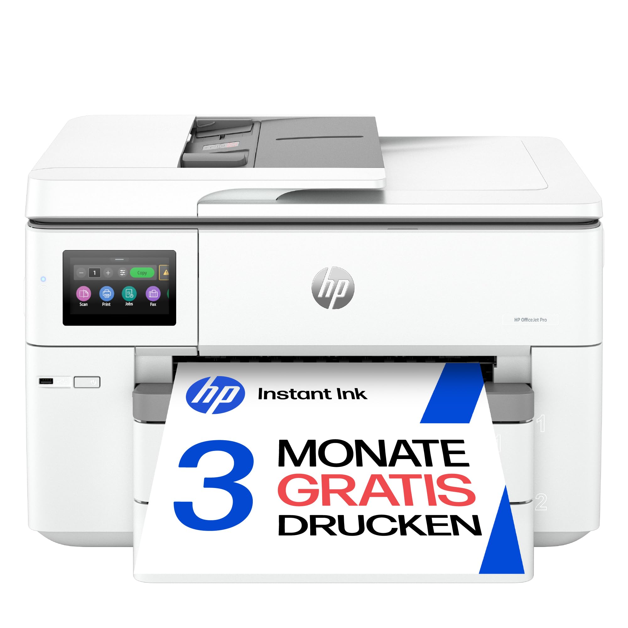 HP OfficeJet Pro 9730e A3-Multifunktionsdrucker, Drucken bis A3, Scannen, Kopieren, 3 Monate gratis drucken Instant Ink inklusive, WLAN, LAN