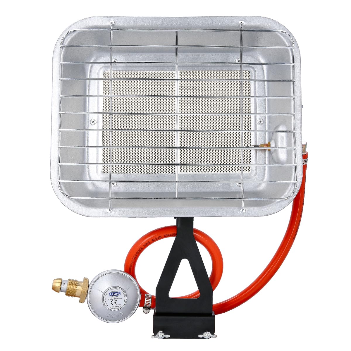 Portable Gas Heater 4.5 kW Calor Gas Heater With Heating Area 20-60 sqm, Adjustable Heating, 70cm Hose, 37mbar Pressure Regulator, Bottle Mounting Space Warmer Propane Heater TOUGH MASTER
