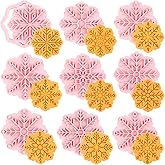 Orapink Christmas Cookie Cutter Set – 9 Pcs Plastic Snowflake Cookie Cutters and Stamps, Holiday Baking Molds for Christmas Cookies, Cupcakes, Fondant & Crafts