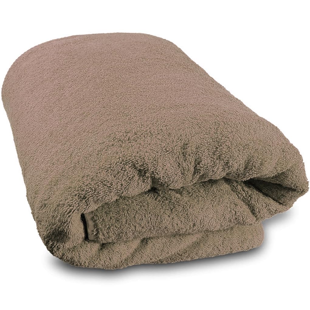 Diamond Tex Premium Jumbo Bath Sheets (600GSM) 100% Egyptian Cotton Super Absorbent Body Warp Beach Towel (100 x 200 cm) Extra Large Bath Sheet Luxury Towel Set (Latte, Cotton)