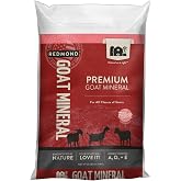 REDMOND Goat Mineral Supplement - A Premium sea Salt with Essential Trace Minerals and Vitamins (25 LB)