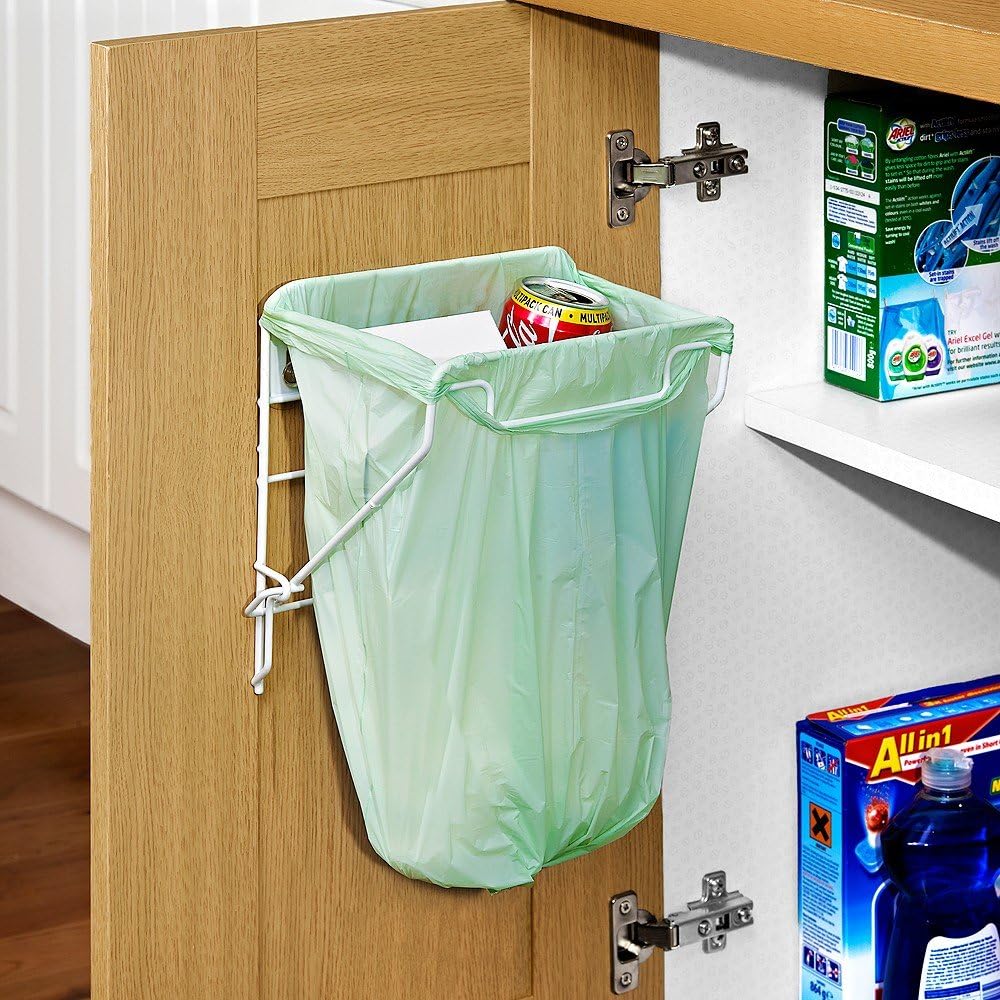 Coated Wire Rubbish Bag Holder Bin Amazon.co.uk Kitchen & Home