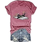 Women Vintage T Shirt Funny Tees Shirt Short Sleeve Tops Cute Graphic Tees