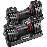 HYPATA 25/50/55 lbs Pair Adiustable Dumbbell Set, Adiust Dumbbell Weight for Exercises Pair Dumbbells for Men and Women in Home