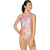 Speedo Womens Swimsuit One Piece Endurance Turnz Tie Back Printed