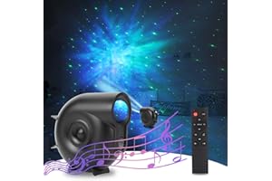 FLASHDA Star Projector, Galaxy Projector for Bedroom, Aurora Projector With Bluetooth Speaker & Timer, Remote Control, Star Projector Night Light for Kids Adults Gaming Room, Home Theater, Ceiling, Room Decor