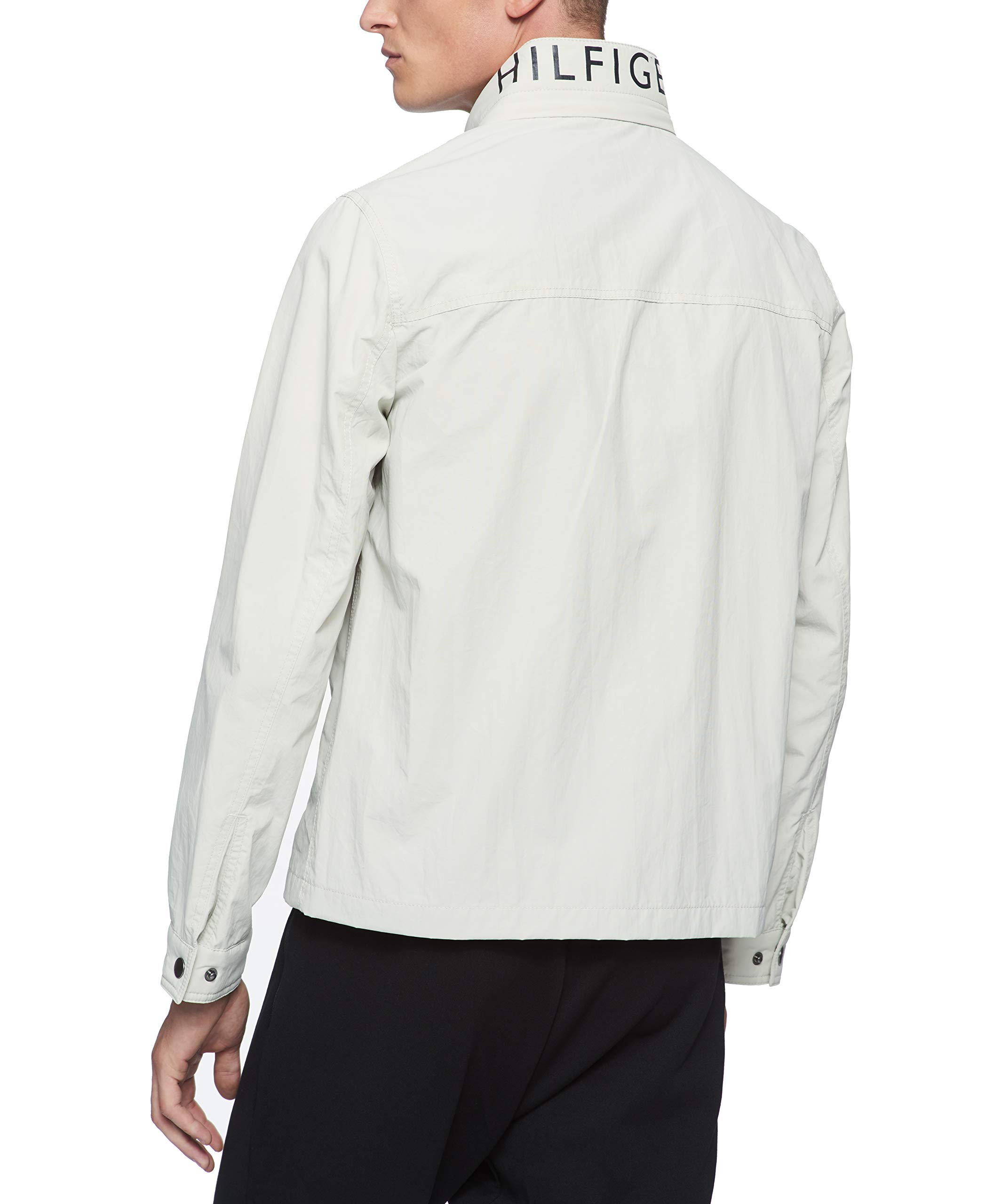 tommy hilfiger men's stand collar lightweight yachting jacket