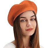 Wool Beret Hat French Beret Cap Winter Artist Painter Hat Solid Color for Women