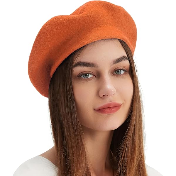 Women's Rabbit Fur Beret Hat - Winter Warm French Style With Flower & Pearl Decorations