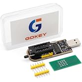 CH341A USB Programmer with USB to TTL/UART, BIOS Writer for 24 Series EEPROM and 25 Series SPI Flash, Supports STC Download, 8-Pin/16-Pin Chips