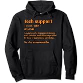Tech Support Definition Funny Computer Geek Programmer Gift Pullover Hoodie