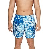 Speedo Mens Swim Trunk Short Length Redondo Comfort Liner PrintSwim Trunks