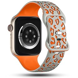 CreateGreat Sport Leopard Engraved Bands Compatible