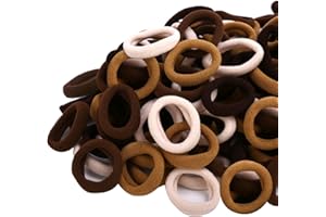 Qarwayoc Mini Hair Ties for Girls, Toddlers and Infants - Tiny No Damage Ponytail Holders and Bands (Diameter 1 Inch, 4 Colors)