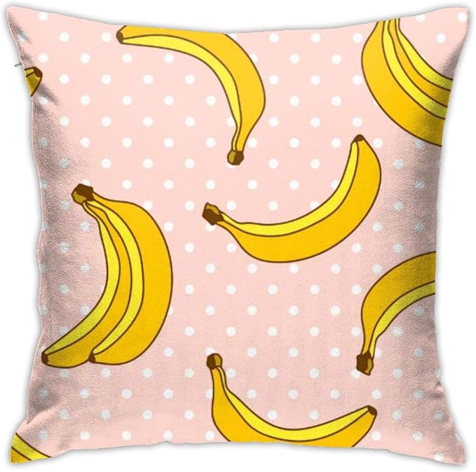 NCA Standard Pillow Cases Sweet Bananas Pattern with Polka