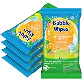 Heigble 5 Pack Bathroom Cleaning Wipes, Citrus Scent | Cuts Soap Scum No Scrubbing, For Toilet Sink Tile Shower, Resealable Pouch Stays Fresh, Citrus Formula Refreshes Bathroom