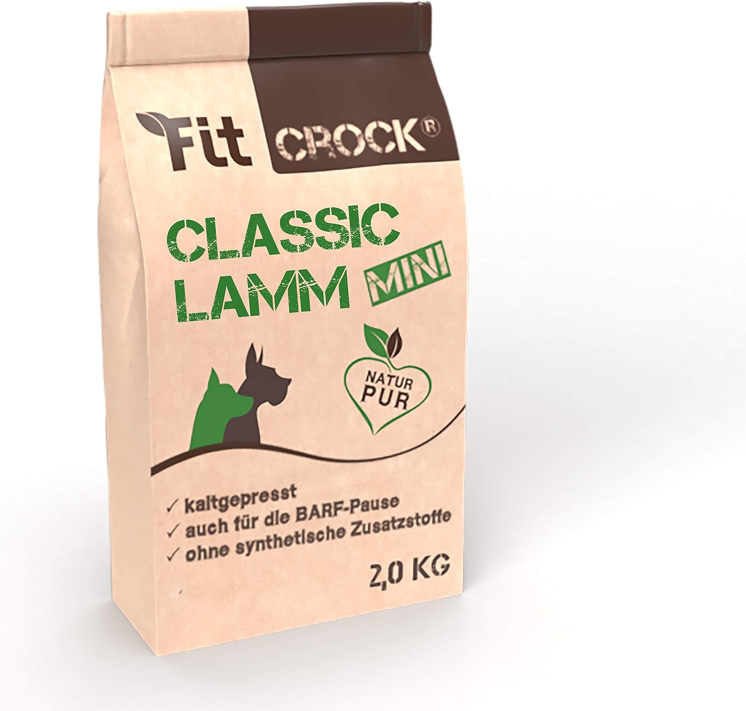 cdVet Naturprodukte Fit-Crock Classic Lamb Mini 2 kg, Dog, food, appropriate nutrition, partbarf, gluten-free