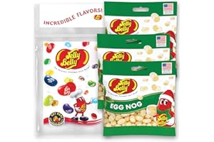 Jelly Belly Jelly Beans, 3.5 oz Grab & Go Bags - Pack of 3 sold in Jelly Belly Bag (Egg Nog)