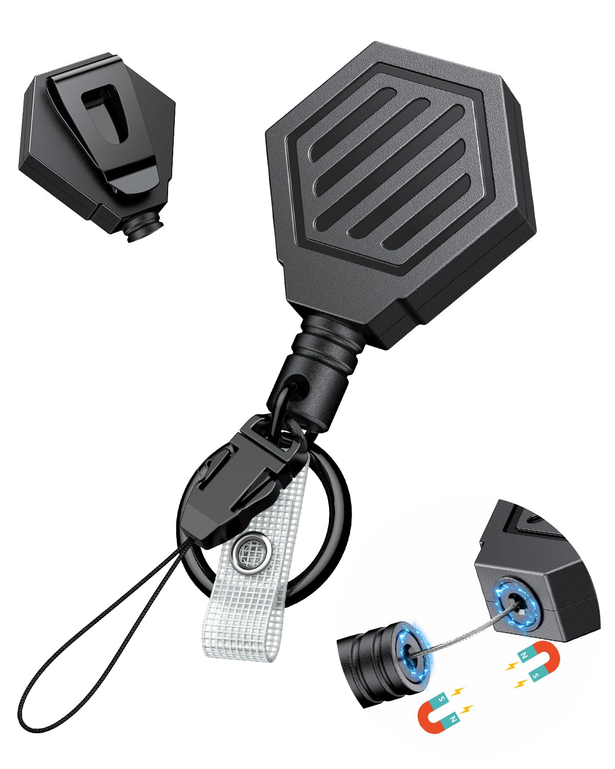 Uniclife Heavy Duty Retractable Keychain with