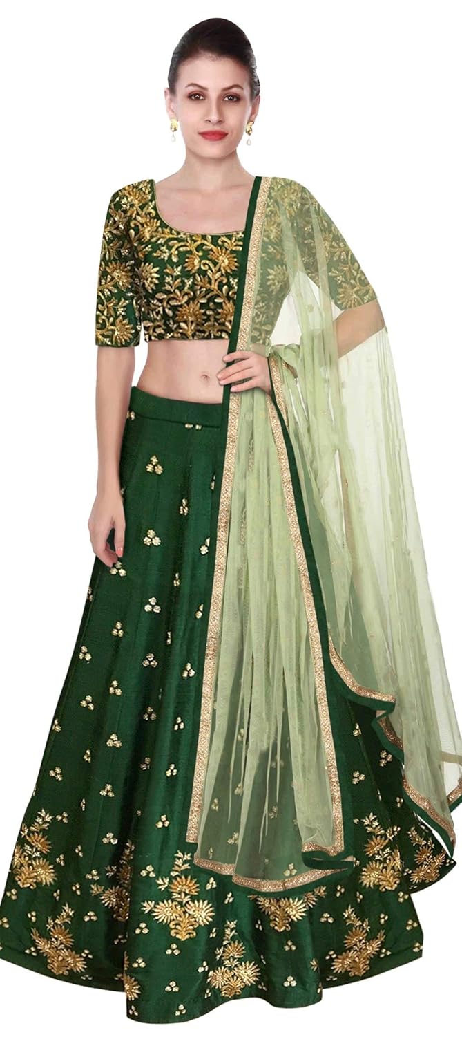 lorofy women's bangalori satin embroidred lehenga choli (buttyallcolor)