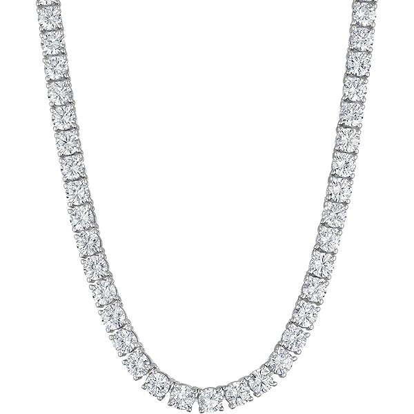 アクセサリー Glitter Ice Chain Necklace 14mm SILVER Amazon.com: 18 to 26 Inch 4mm Diamond-Cut Ice Link Chain in