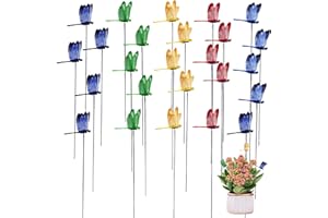 Garden Decor Dragonfly Stakes Set – 25 PCS 3D Multi‑Colour PVC Insect Garden Stakes on 25 cm Wood Stakes – Outdoor Plant‑Pot 