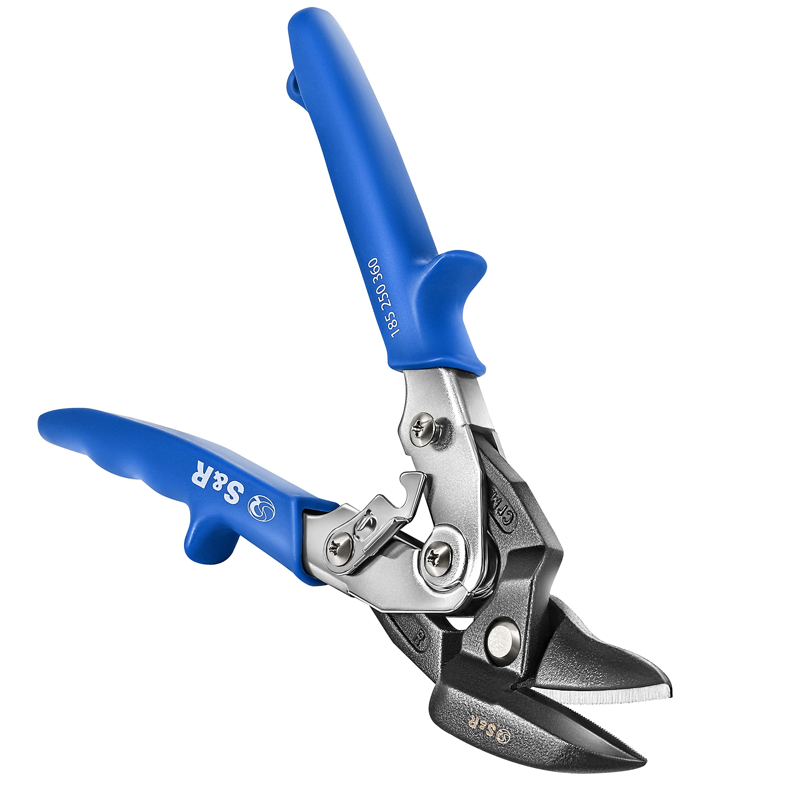 S&R Tin Snips Ideal Series 260mm – Right Cut – Industrial-Grade Sheet Metal Shears for Steel, Copper, INOX – HRC 60–62