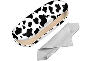 BHAHB Eyeglasses Case Hard Shell Protective Case for Glasses Eyeglass Box with Cleaning Cloth for Girls Women Cute Aesthetic