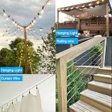 AMLOOPH 100m Garden Wire Kit 2mm Stainless Steel Tension Catenary Trellis Kit view 5