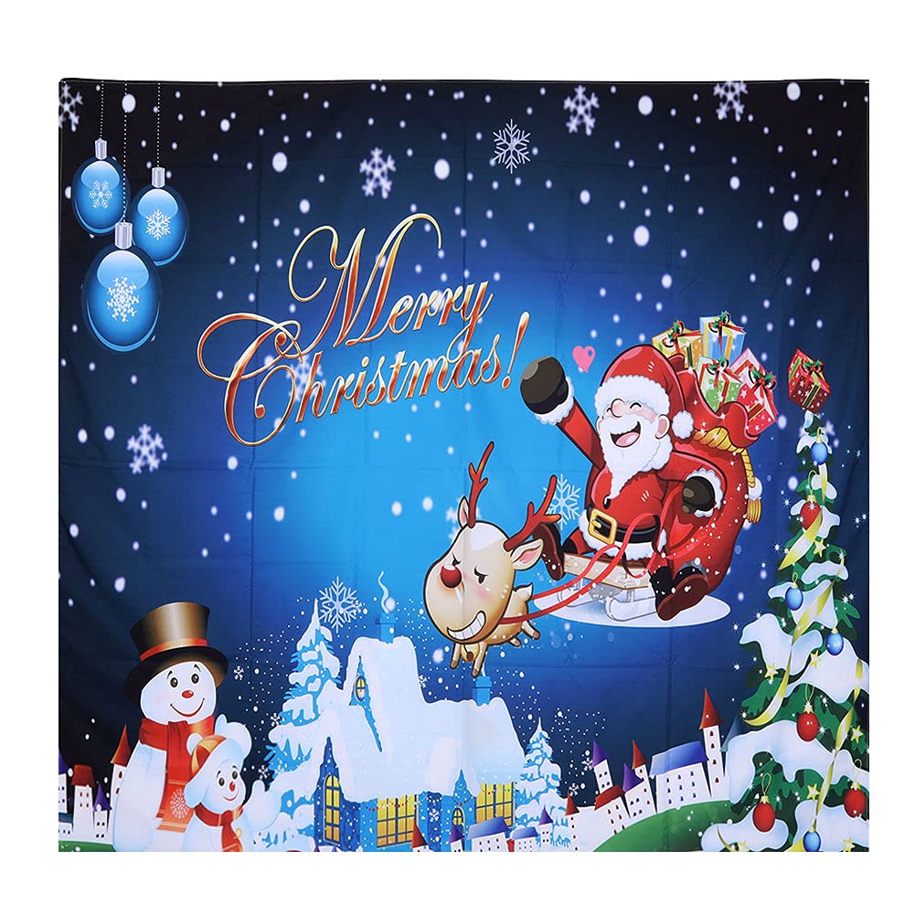 Wifehelper 150x150cm Household Decoration Tapestry Christmas Santa Claus Pattern Wall Hanging Blanket Carpet Tapestries Home Décor