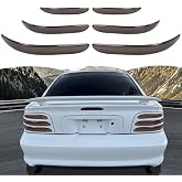 RT-TCZ Smoked Black Tail Light Lamp Cover Guard Trim Decoration Exterior Accessories for Ford Mustang 1993-1997