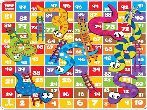 Sunta Snakes & Ladder Puzzle Eva Mat Game ( 2.59Ft x 2.59Ft x 10mm)