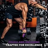 WFX Weight Lifting Straps Wrist Support Padded Neoprene Purple view 4