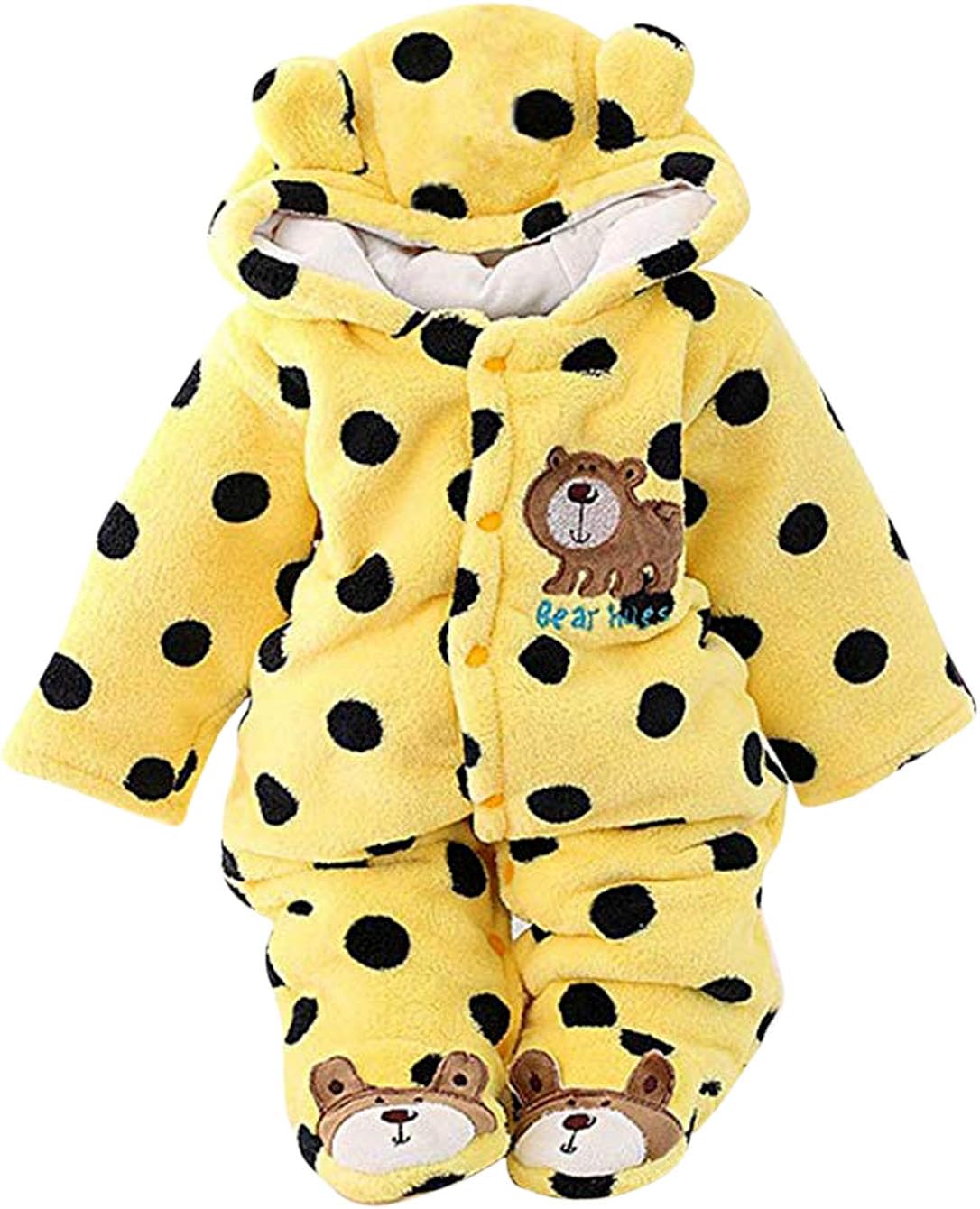 De feuillesUnisex Infant Baby Cute Winter Warm Hooded Romper Jumpsuit Snowsuit Clothing Outfit