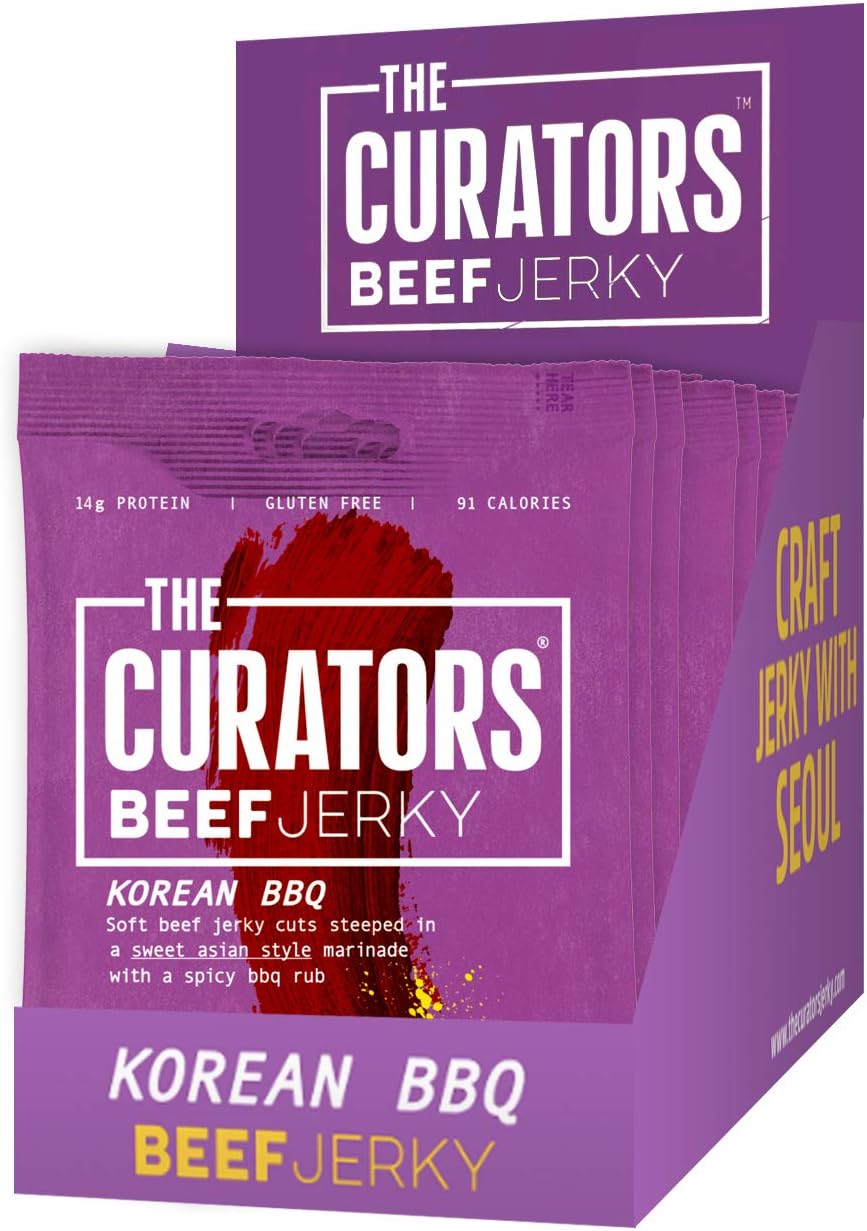 The Curators Beef Jerky Korean BBQ Flavoured Pack High Protein Snacks