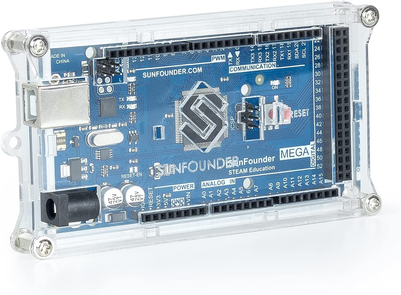 SunFounder 2560 Case Enclosure Transparent Gloss