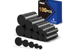 VSKIZ 100P Small Magnets, 5 Different Sizes Tiny Rare Earth Magnet Neodymium Magnet for Fridge Whiteboard, Classroom, Office