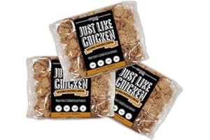 WHOLESOME PROVISIONS Textured Vegetable Protein, Vegan Meat Substitute, 100% Hexane Free, Made with #1 Graded Yellow Soybeans, 100% Vegan, Made in USA, Gluten Free, Just Like Chicken, Unflavored (3 Pack)