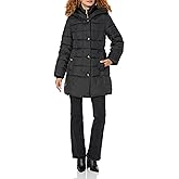 Anne Klein Womens Hooded Puffer