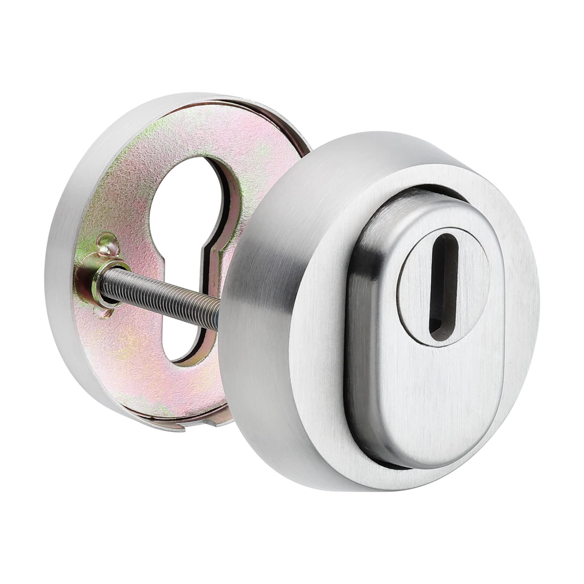 Protective Door Lock Rosette | ES1 (WK2) with fire protection Certified Stainless Steel V2a Matt | Core Cylinder Protection