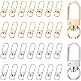 Heclia Lobster Claw Clasps Gold Swivel Snap Hooks 30 PCS Gold & Silver 360°Swivel Snap Hooks Metal Lobster Clasp Keychain Hook for Jewelry Making Purse Bags Keychain Clasp Connector Art Crafts