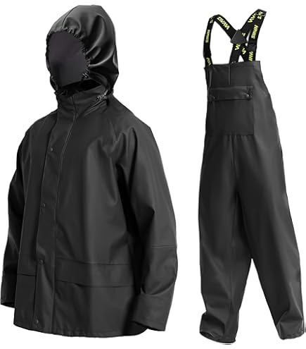 Combinaison De Pluie Foweknow - Veste + Pantalon Imperméable Respirant Avec Capuche Pour Homme Et Femme