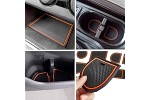auovo Anti-dust Door Mats for 2018 2019 2020 2021 2022 2023 Subaru Crosstrek and 2018-2023 Impreza Gate Door Liners Inserts Cup Console Mats Interior Accessories(Pack of 14) (Orange)