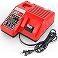 Multil Volatage Rapid Battery Charger - Replacement for Milwa MK-12-MK-18 Power Tool Lithium Battery 48-11-2412 48-11-2401 48-11-2440 48-11-1862 48-11-1850 48-59-1812 48-11-2420 48-11-1815