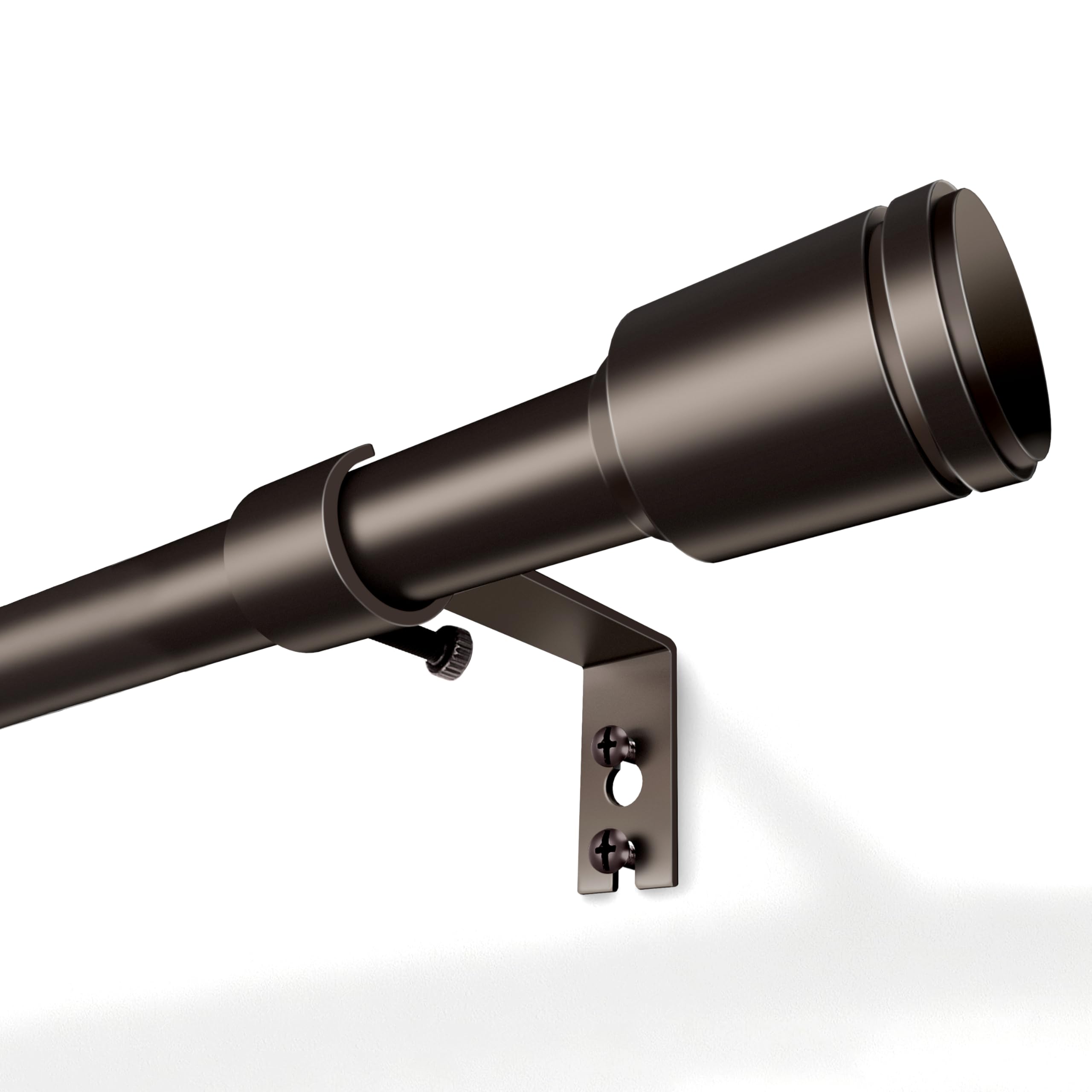 Photo 1 of 5/8” Diameter Bronze Curtain Rods 30-90 Inch, for 30-84 Inch Windows, Adjustable Splicing Antique Bronze Curtain Rods for Windows with Brackets, Window Rod Long Small Dark Brown Curtains Rod