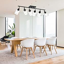 Wanluce 6-Light Track Lighting Kit Black Track