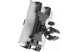 Tackform Universal Tablet Holder Compatible with Stationary Bicycle, Treadmill, Elliptical, Spin Bike, Microphone Stand, and Indoor Exercise Equipment - Compatible All Tablets Including iPad