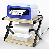 Alyoen Label Holder for Rolls and Fan-Fold Labels, Shipping Thermal Label Holder for Thermal Printer, Desktop Label Printer Accessory Supplies for Home, Office, Small Business