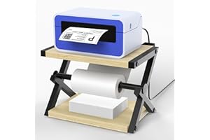 Alyoen Label Holder for Rolls and Fan-Fold Labels, Shipping Thermal Label Holder for Thermal Printer, Desktop Label Printer Accessory Supplies for Home, Office, Small Business